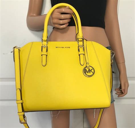 yellow michael kors handbags